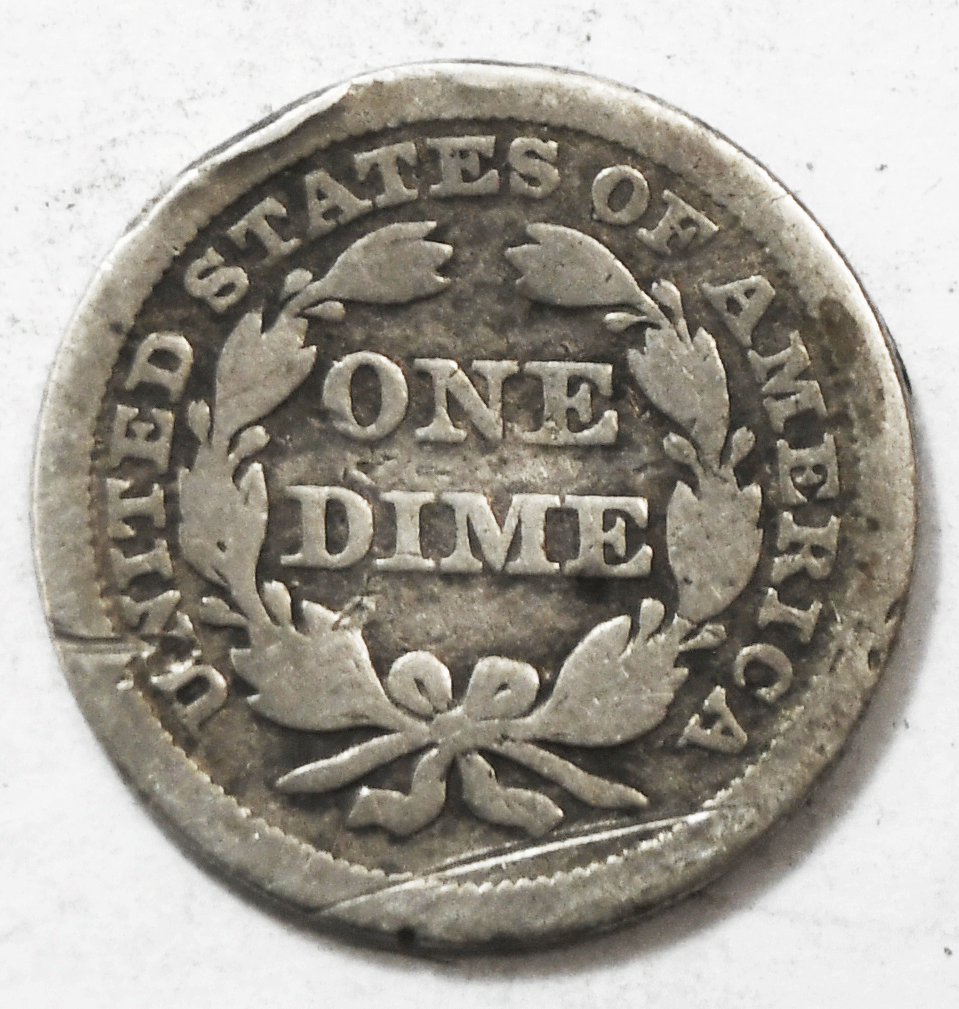 1842 10c Seated Silver Dime Ten Cents  Philadelphia