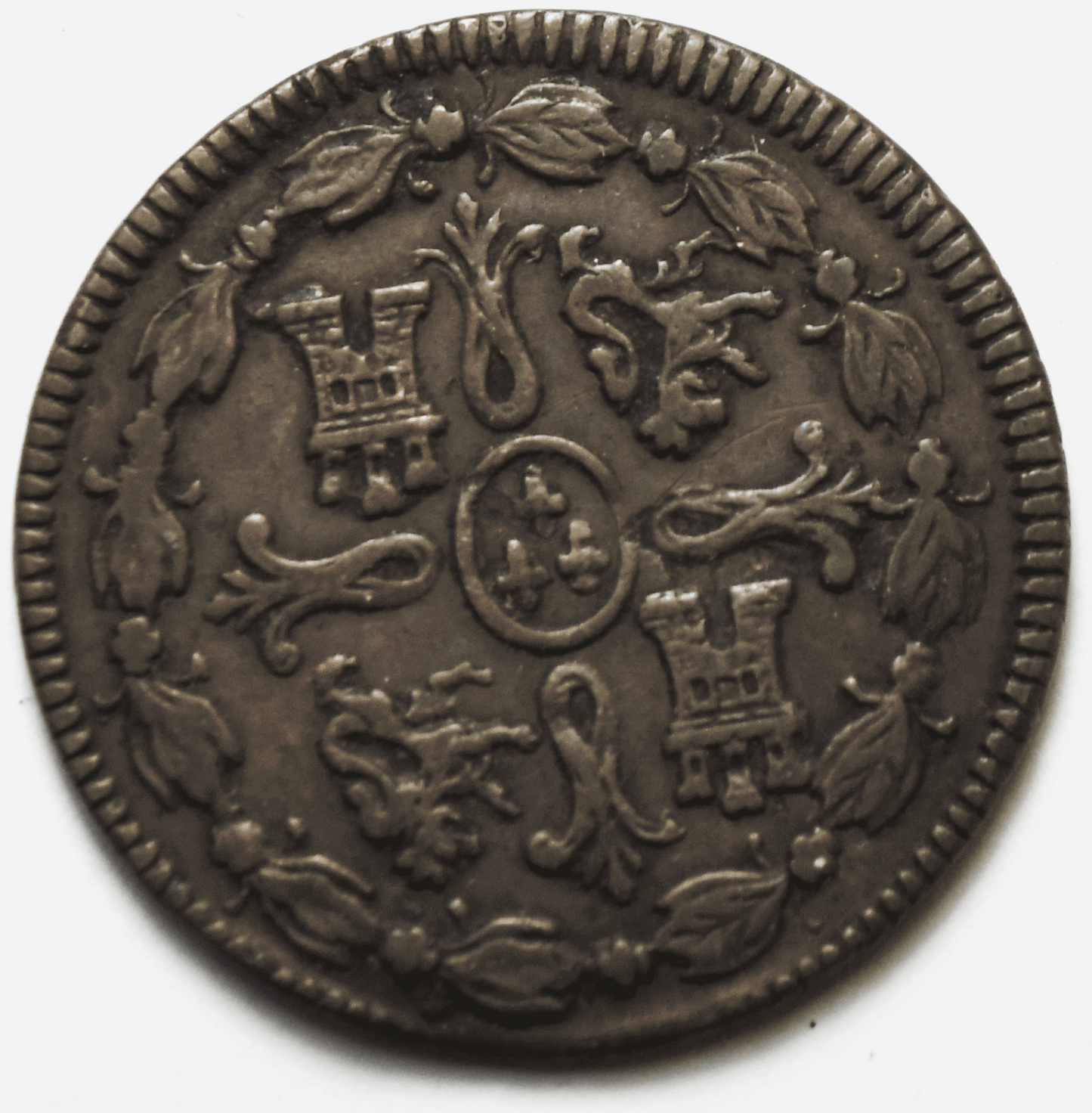 1830 Spain 2 Maravedis KM# 488 Copper Coin