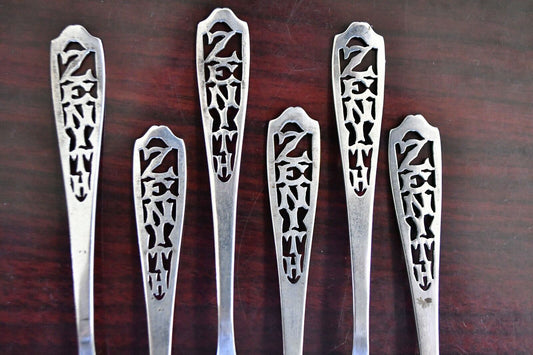 Set of 6 Zenith Sterling Silver Teaspoons by 5 3/8" Sterling Silver MFG Co.