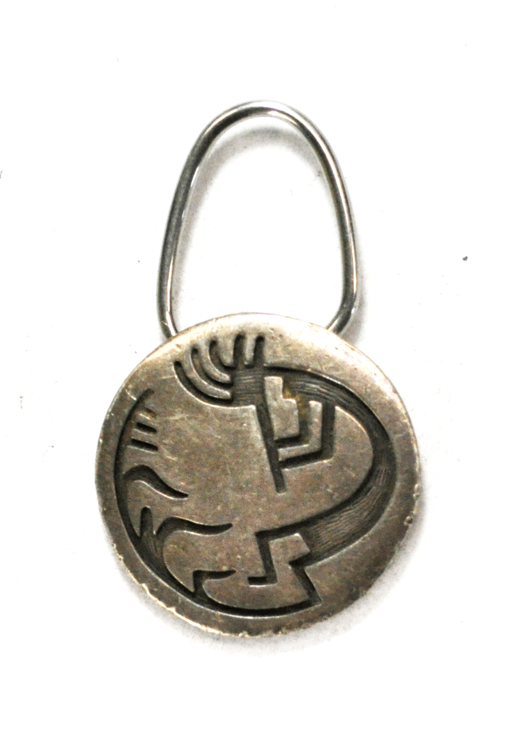 Sterling Silver Manuel Hoyungowa	Kokopelli 38mm Round Key Ring Chain