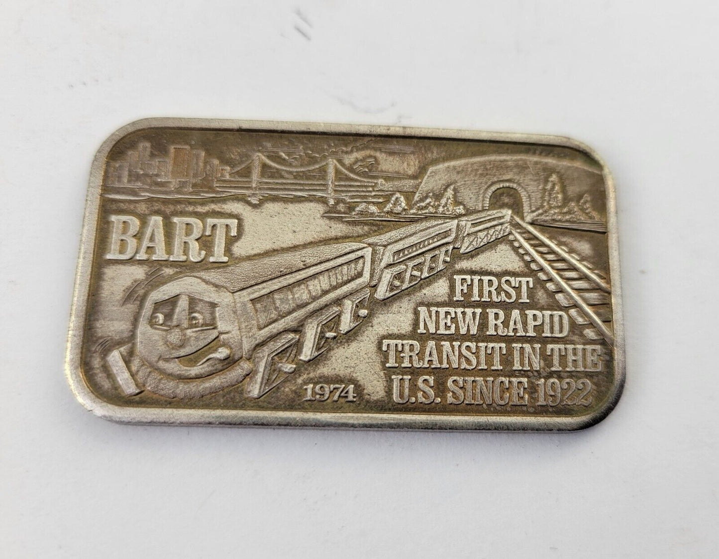 1974 Death Valley Mint Bart First New Rapid Transit 1oz .999 Fine Silver Bar