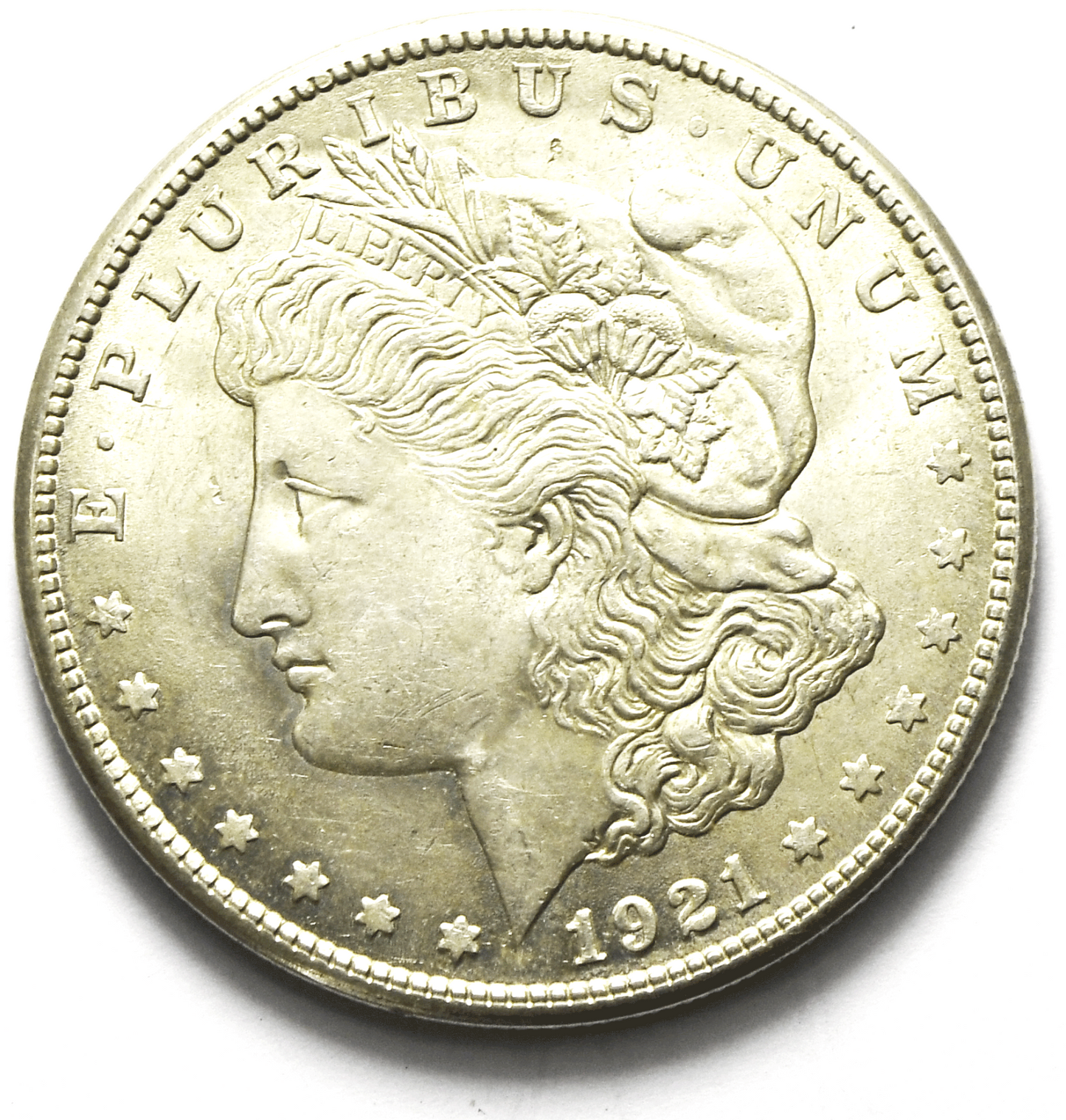 1921 S $1 Morgan Silver One Dollar San Francisco AU