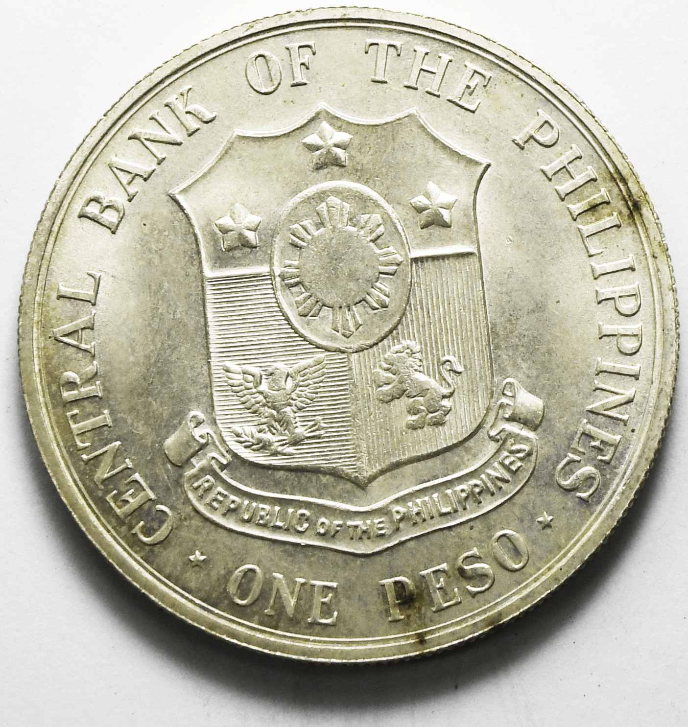 1963 Philippines Silver One Peso KM# 193 Low Mintage