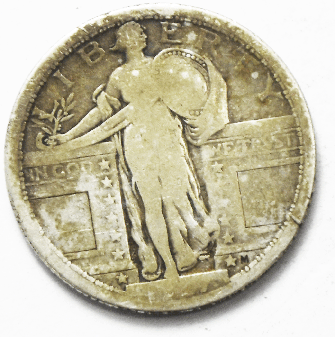 1917 25c Standing Liberty Silver Quarter Philadelphia Twenty Five Cents Type 1