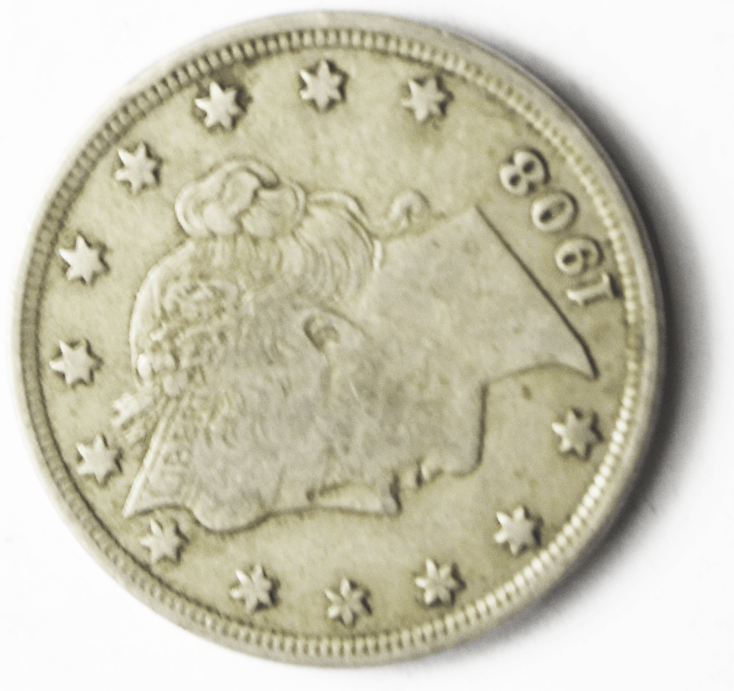 1908 5c V Liberty Nickel Five Cents Rare US Philadelphia