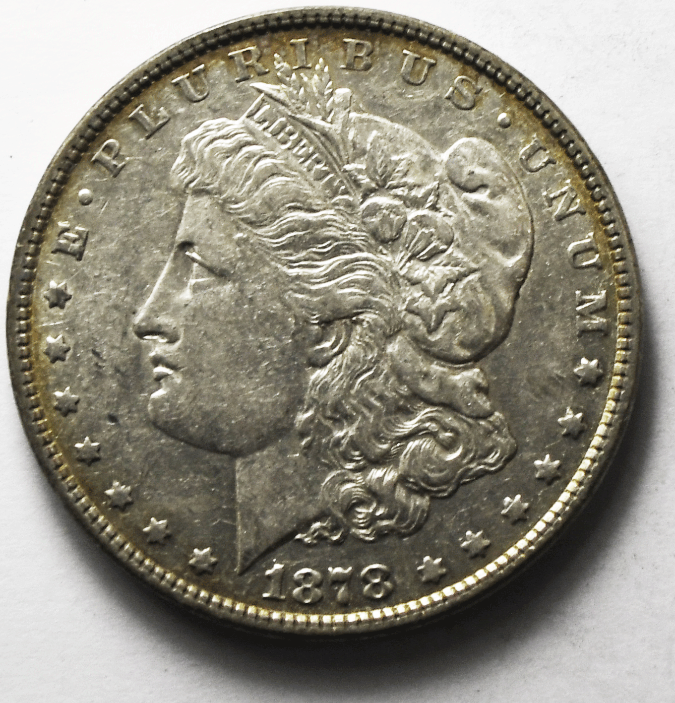 1878 $1 Morgan Silver One Dollar US Coin Philadelphia AU   VAM 112