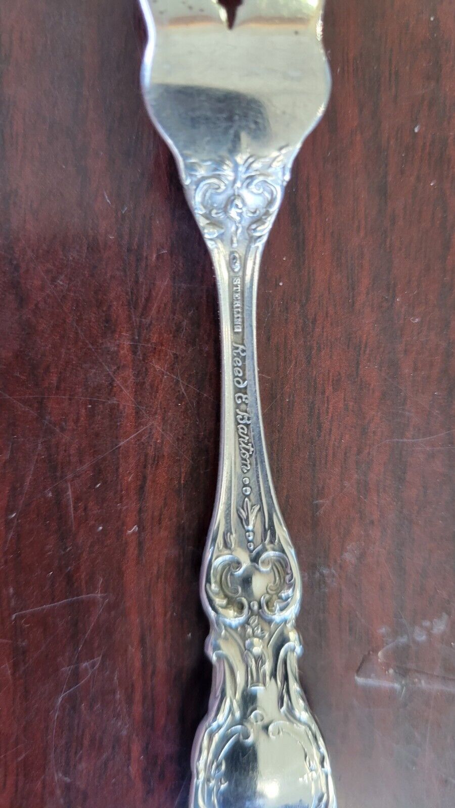 Burgundy by Reed and Barton Sterling Silver 5 1/8" Lemon Fork Pierced .73oz.