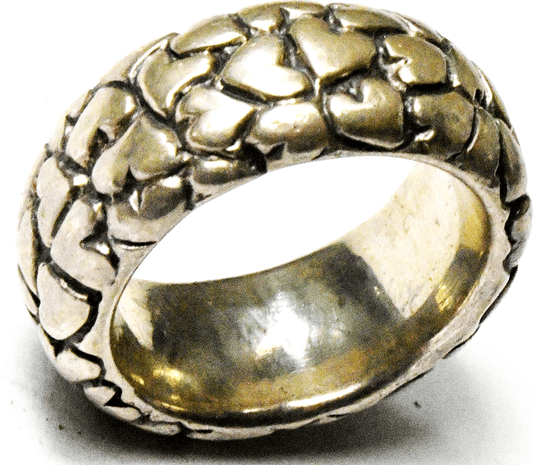 Sterling Silver Pandora Pebble Endless Heart Eternity 10mm Band Size 8 ALE