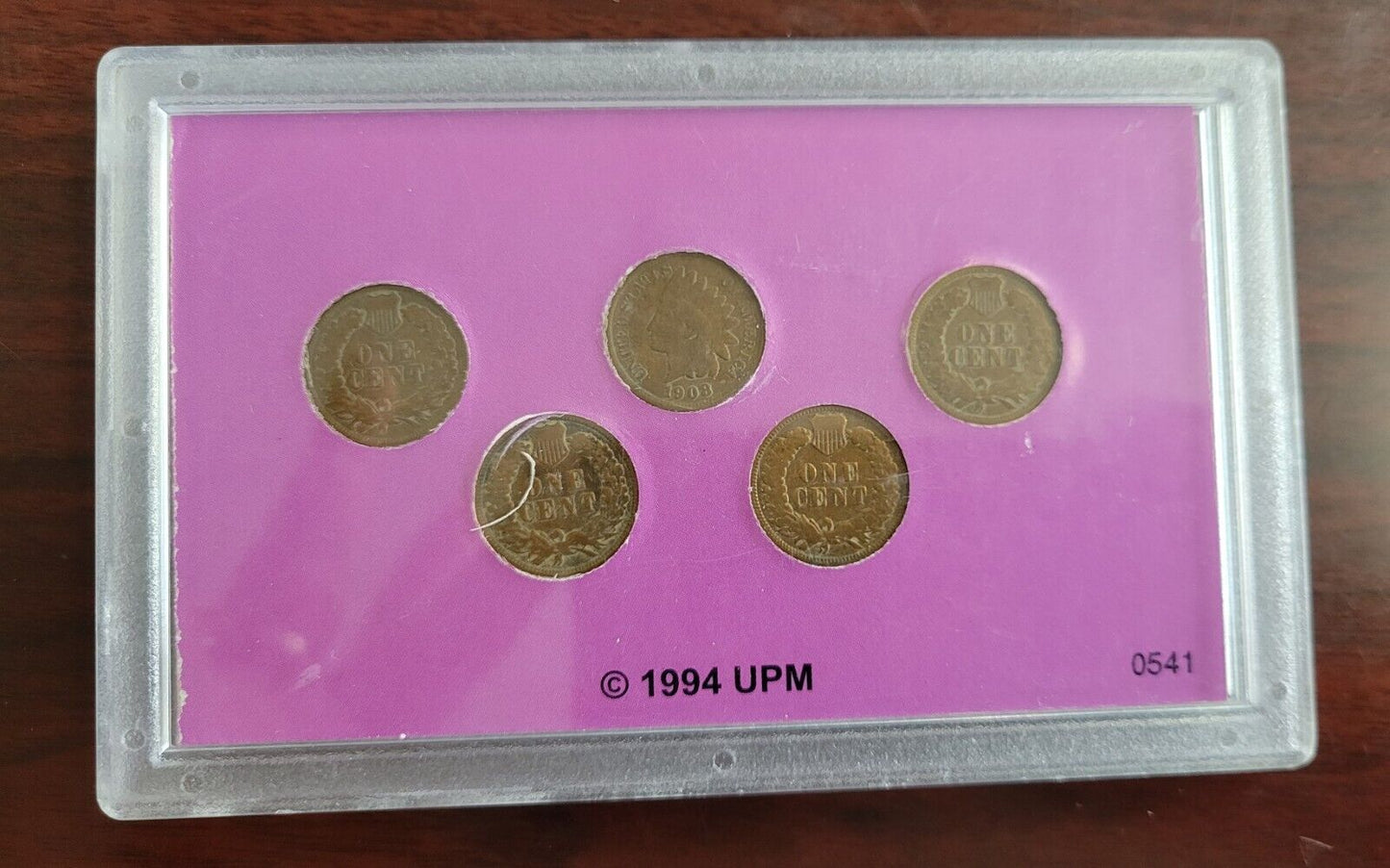 Indian Head Cent Set - The Wild West Coin Collection - 5 Coin Penny Set 1907-08