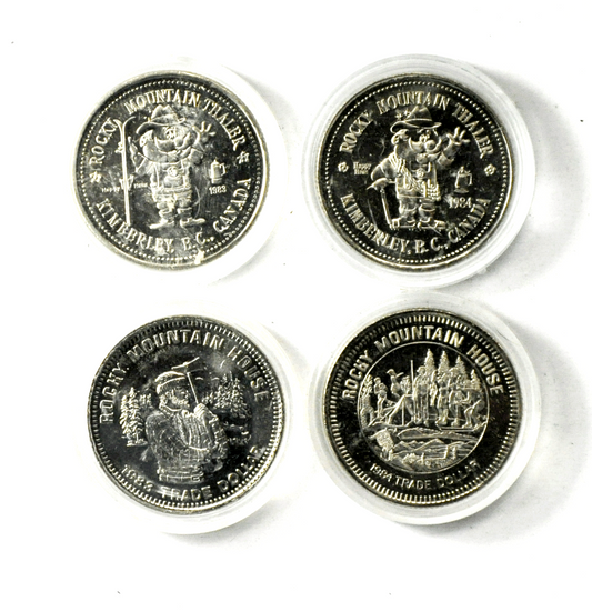 1982 83 & 84 $1`Canada Trade Dollars 34mm Rocky Mountain Thaler House