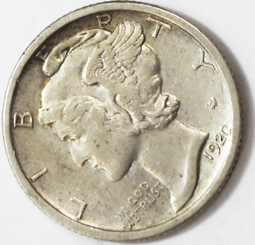 1920 S 10c Mercury Silver Dime Rare Ten Cents San Francisco