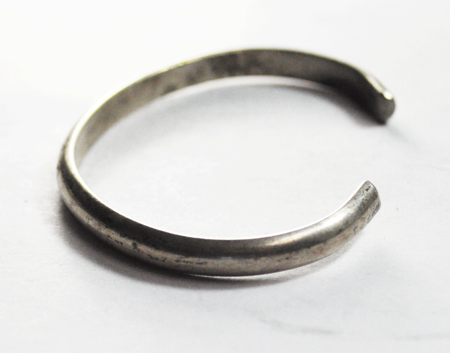 Sterling Silver Lee Mc Cray Plain Concave Cuff 5mm Bracelet 5-3/4"