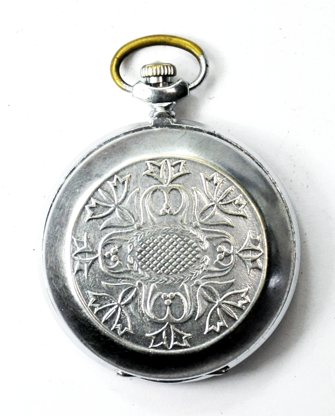 Vintage Russian Cosmonaut Dial Pocket Watch Space 50mm Hunters Case Running