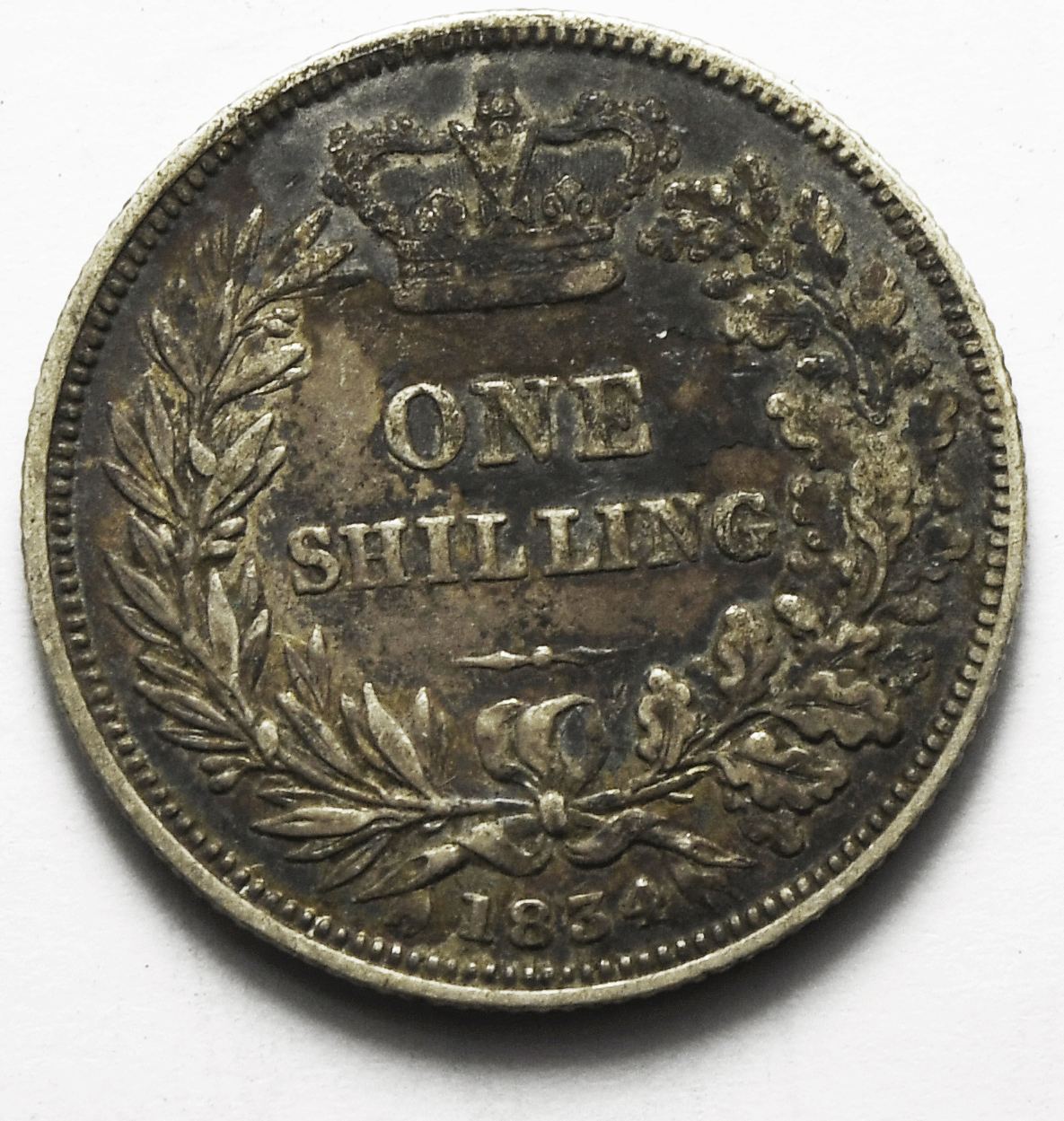 1834 Great Britain One Shilling Silver Coin KM# 713