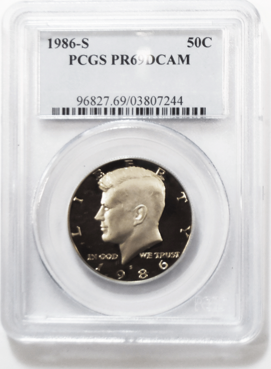1986 S 50c Proof Kennedy Half Dollar Fifty Cents PR69 DCAM PCGS San Francisco