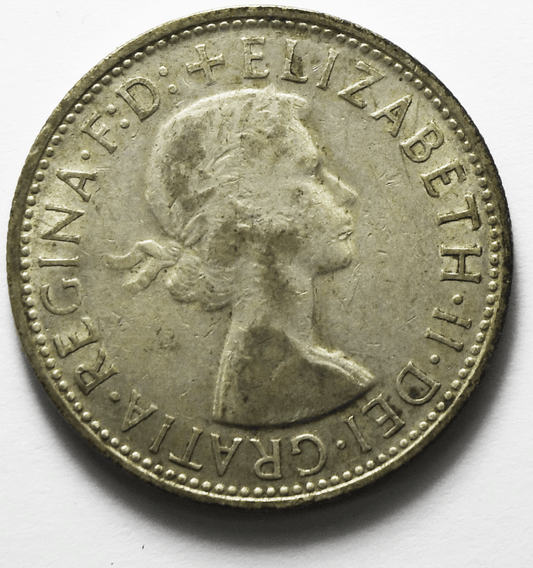 1961 Australia Florin Silver Coin KM# 60