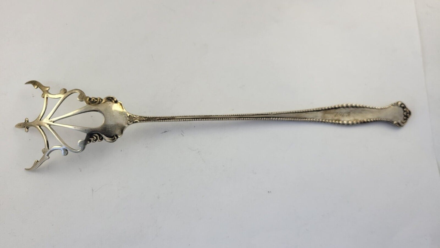 Canterbury by Towle Sterling Silver Lettuce Fork 9 1/4" Monogrammed  1oz.