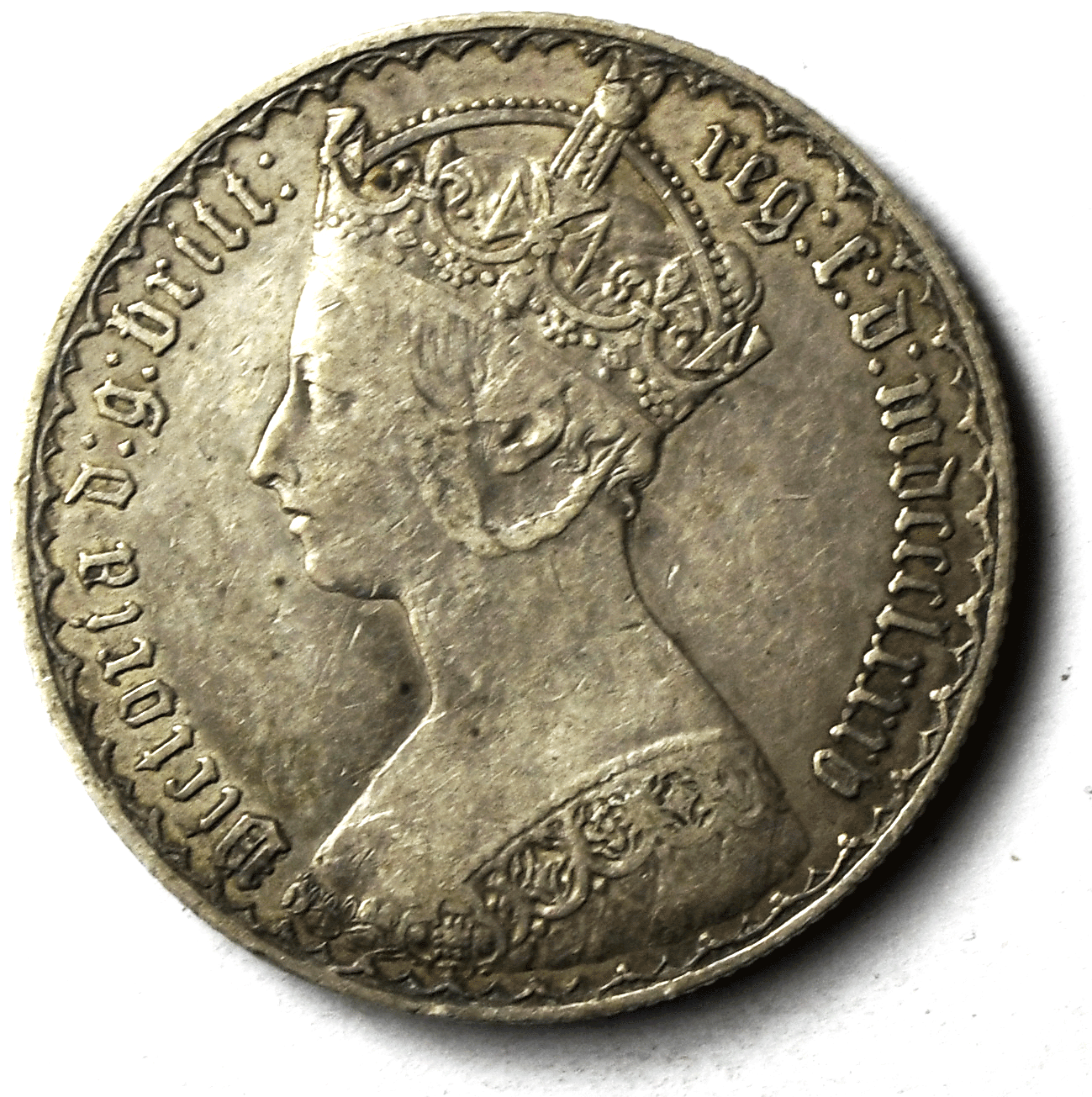 1885 Great Britain Silver Florin Silver Coin KM# 746.4