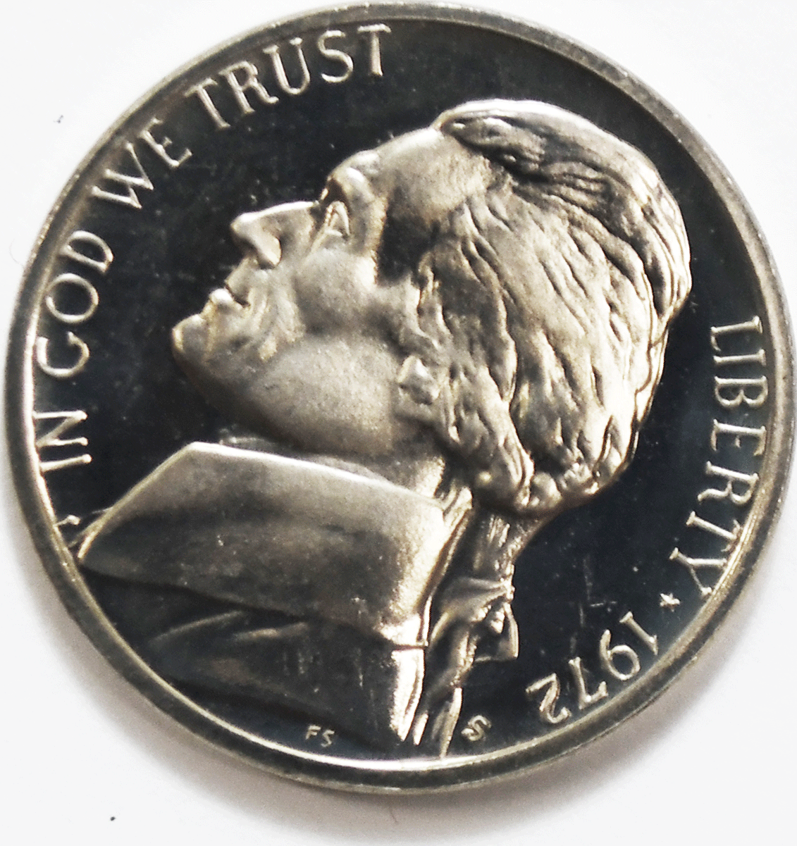 1972 S 5c Jefferson Proof Nickel Five Cents Uncirculated From Proof Set