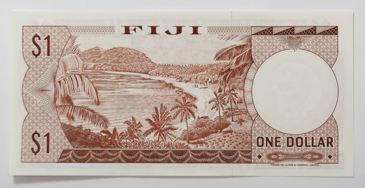 1974 $1 Fiji One Dollar Uncirculated Banknote B/3554240
