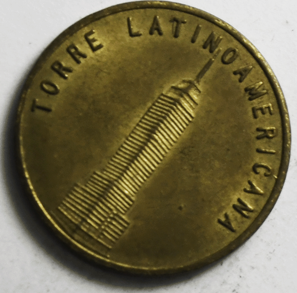 Mexico City Mirador Observation Tower Token Torre Latinoamericana 21mm
