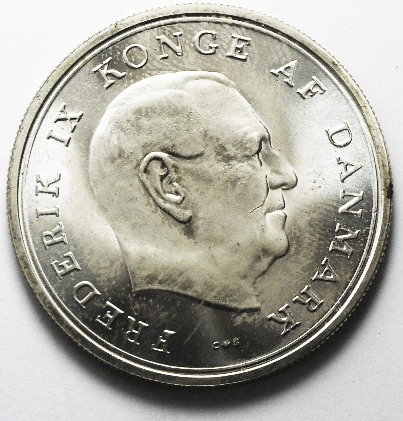 1967 (h) C S Denmark 10 Kroner KM# 856  Uncirculated