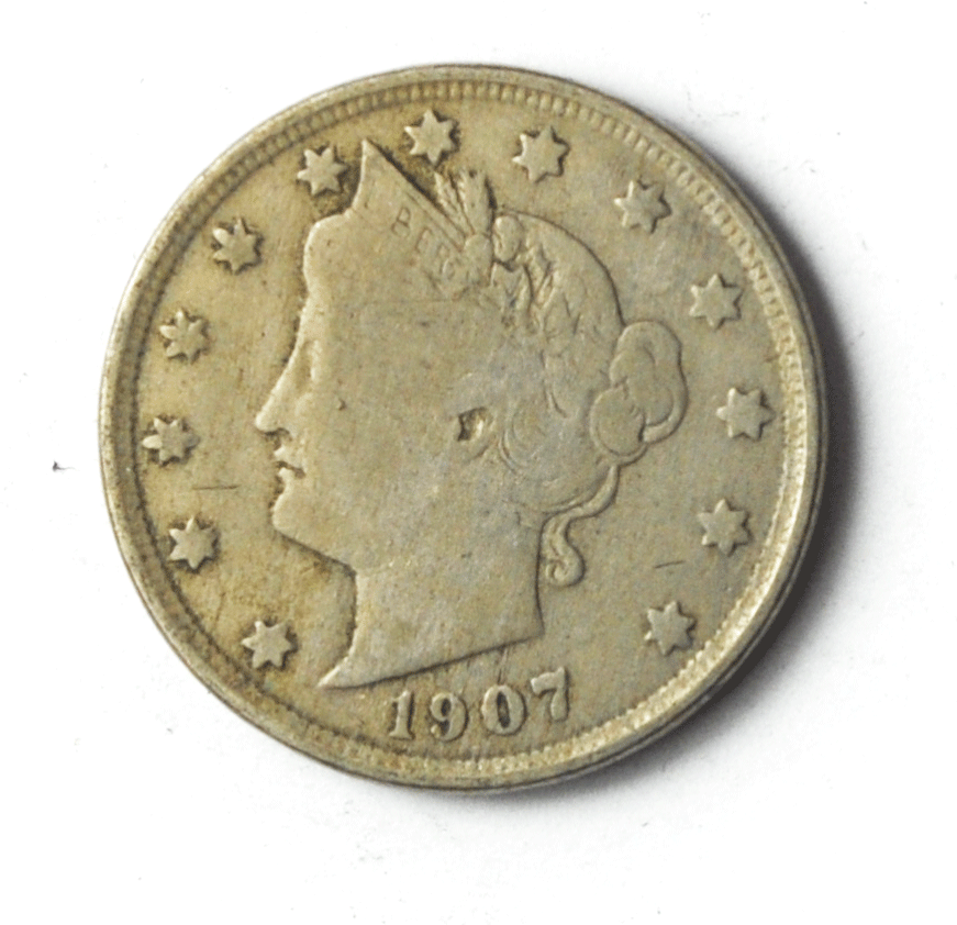 1907 5c V Liberty Nickel Five Cents US Philadelphia