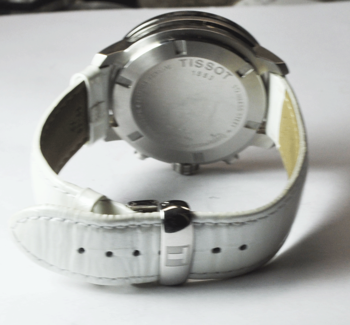 Tissot White Dial Chronograph T055417A Chronograph w Box & Papers 42mm
