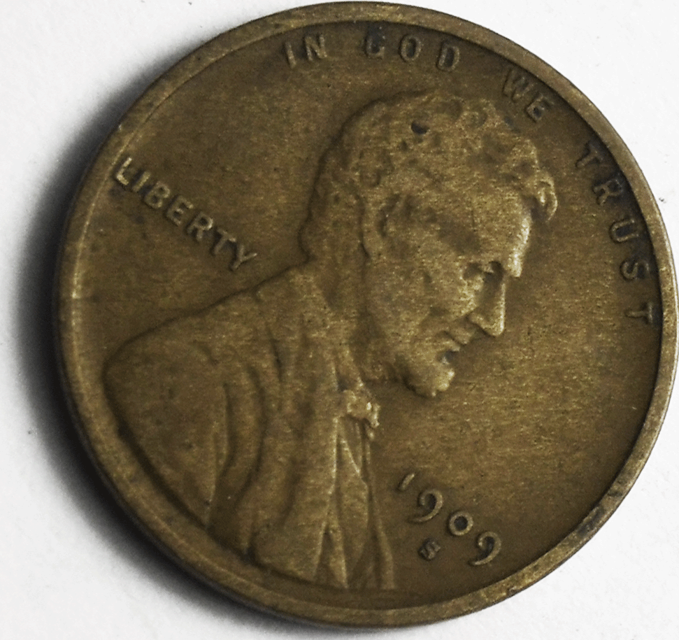 1909 S 1c Lincoln Wheat One Cent Penny Rare San Francisco