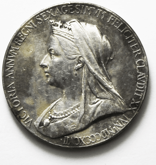1897 Sterling Silver Queen Victoria Diamond Jubilee Medal 25mm