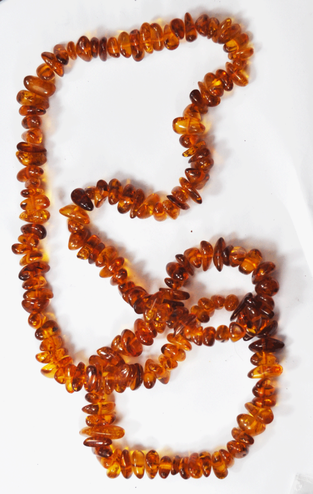 Baltic Amber Bead Chunky Necklace 18mm 36" Rope Cord Honey Cognac