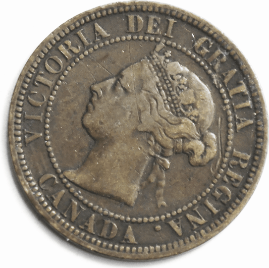 1886 1c Canada Large One Cent Penny
