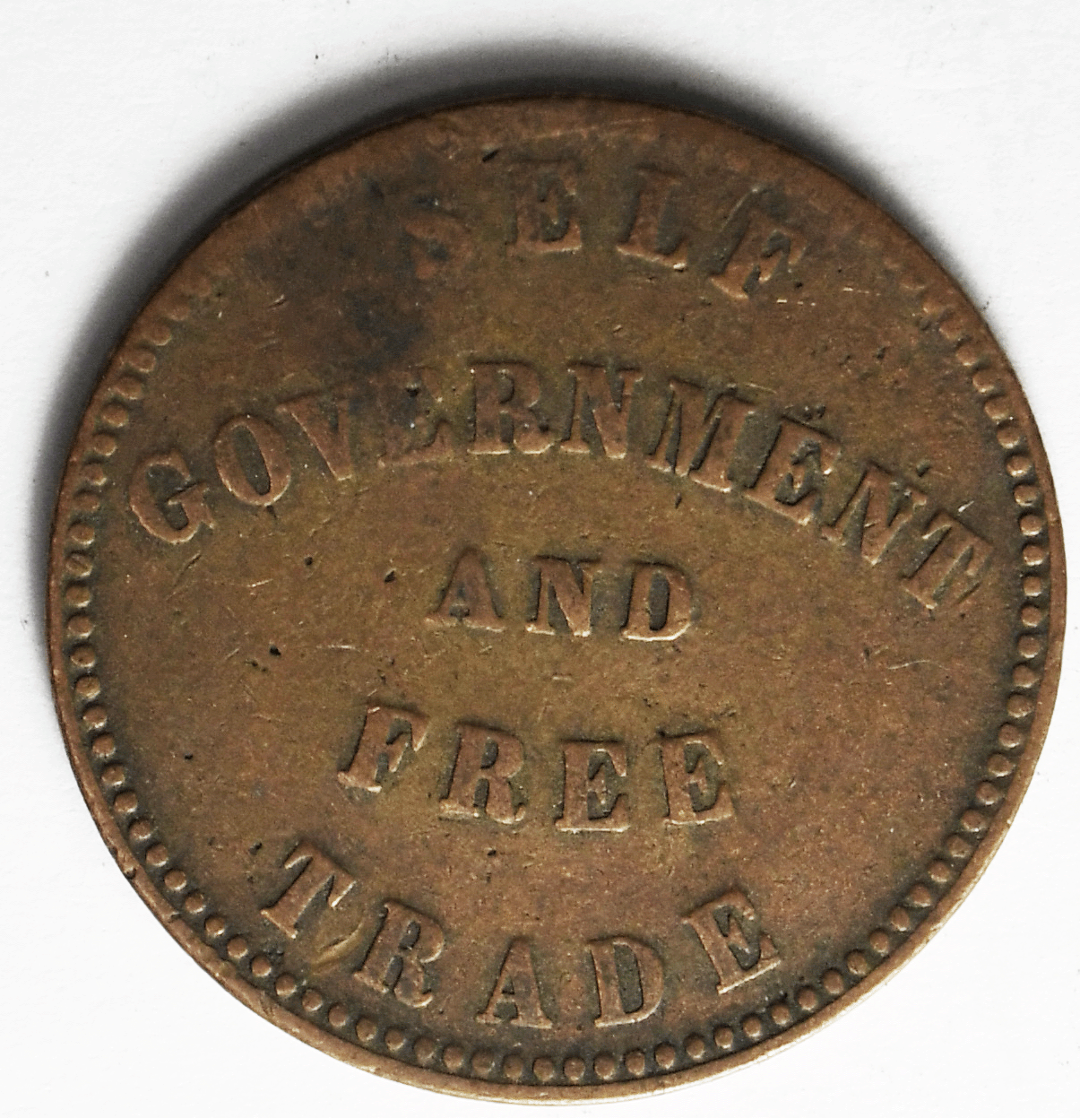 1857 Canada Prince Edward Island Free Trade Half Penny Token 26mm
