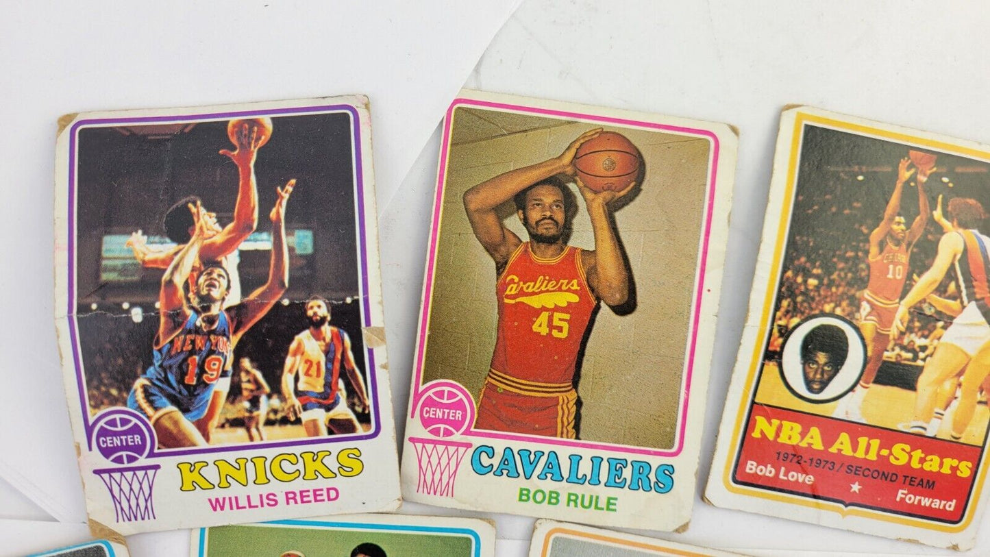 1970s Topps Basketball Lot of 10 Cards Williams, Rule, Smith, Moore, Reed, Love