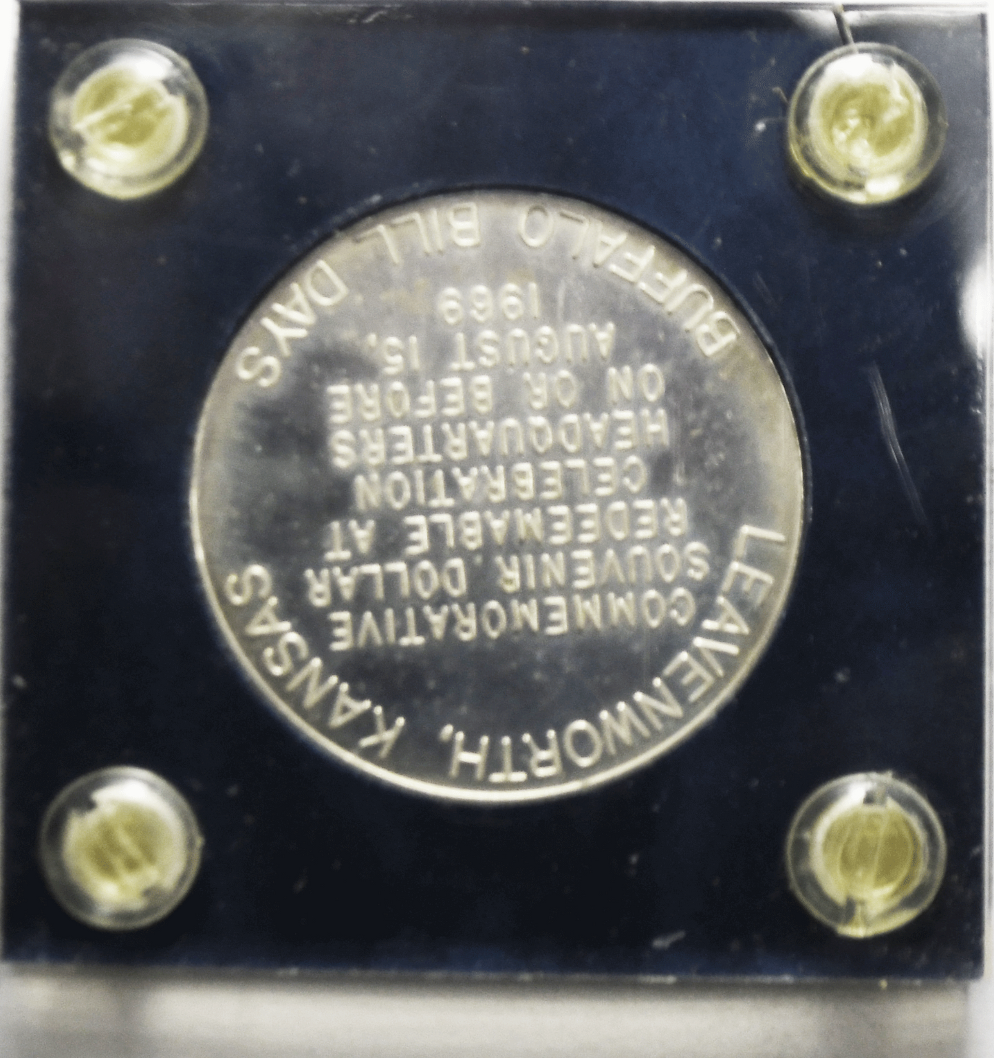 1966 Buffalo Bill Cody Days Leavenworth KS Proof 40mm 26.5g Sterling Silver
