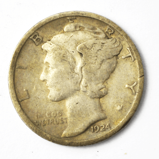 1924 S Mercury Silver Dime Rare Ten Cents San Francisco