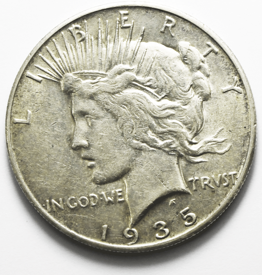 1935 S $1 Peace Silver One Dollar US San Francisco AU