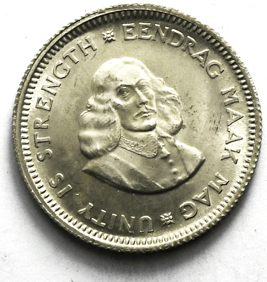 1964 South Africa 5c Five Cents  Silver Coin KM# 59 Uncirculated