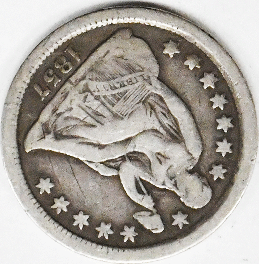1857 10c Seated Liberty Silver Dime Ten Cents Philadelphia