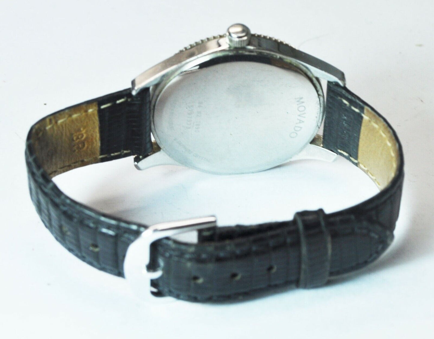 Men's Movado Gentry 84 N2 1890 Silver Dial 37mm SS Wristwatch Swiss Quartz