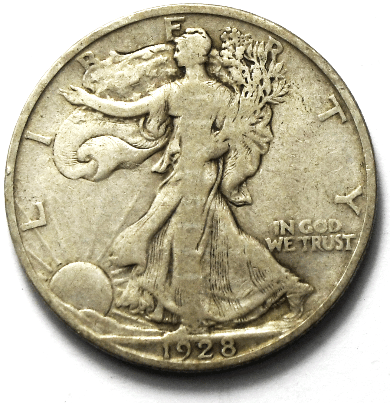 1928 S 50c Walking Half Dollar Silver Fifty Cents San Francisco