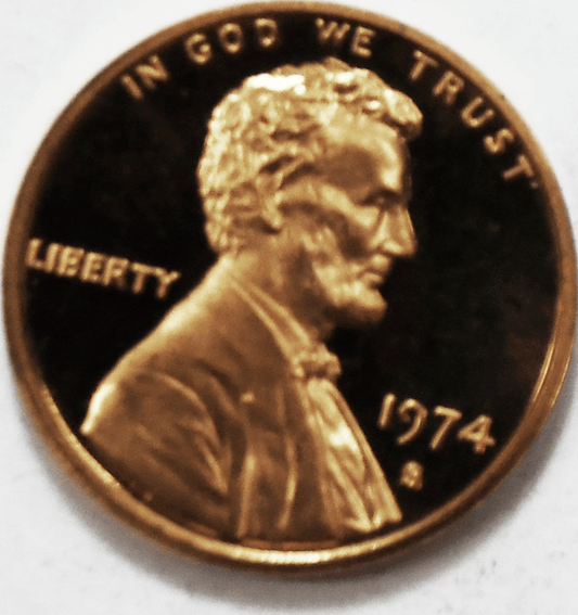 1974 S 1c Proof Lincoln Memorial Cent One Penny Gem Uncirculated San Francisco