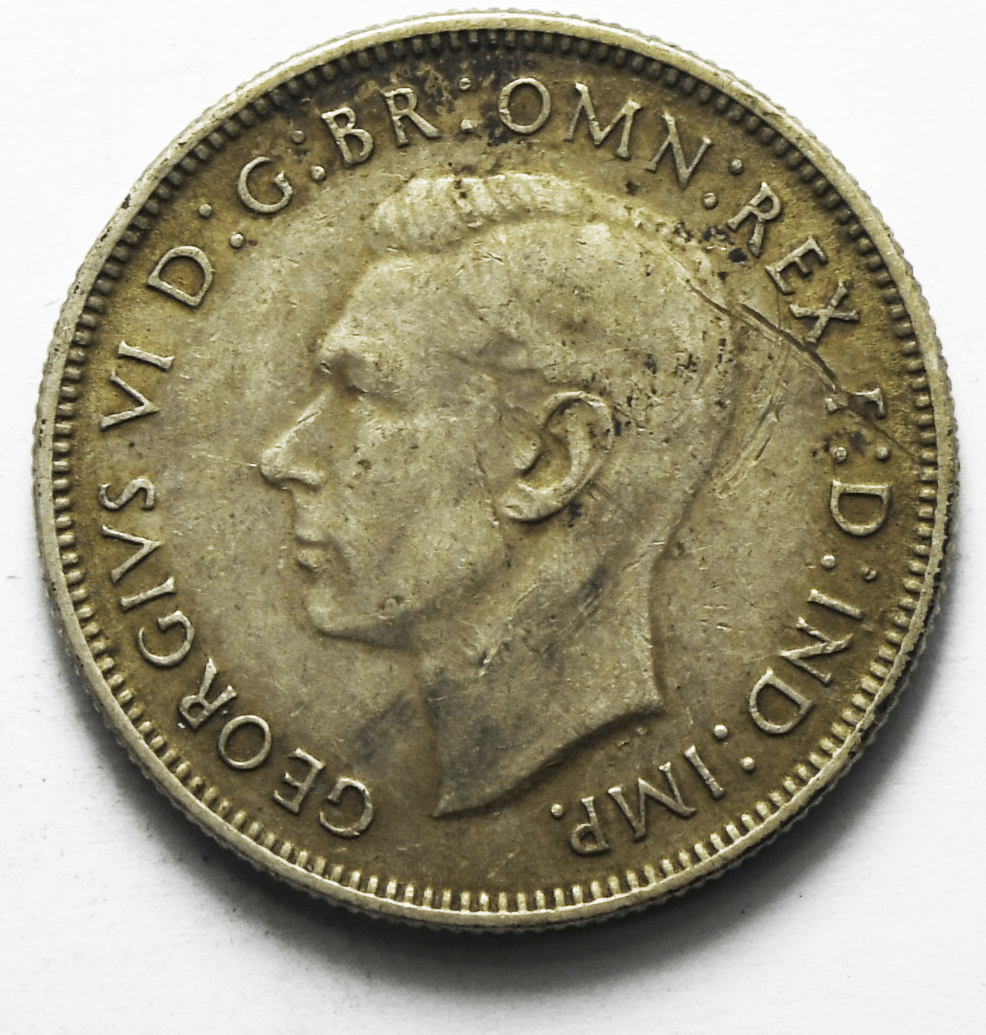 1945 Australia Florin Silver Coin KM# 40