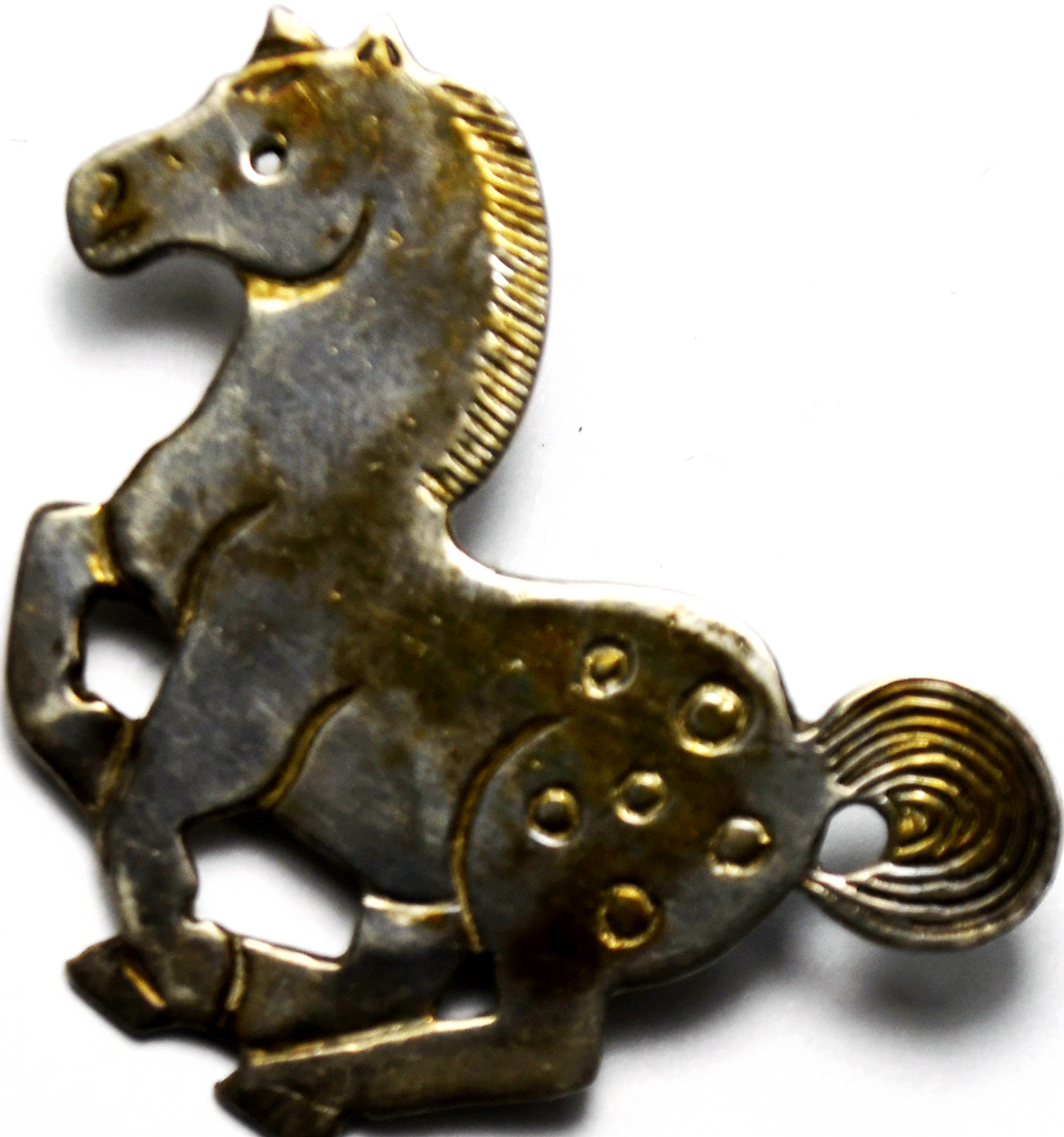 Sterling Silver Nakwesee Horse Pony Galloping Brooch Pin 39mm x 31mm