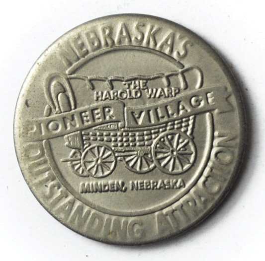 Nebraska Minden Pioneer Village Harold Warp Attraction Good Luck Token 28mm