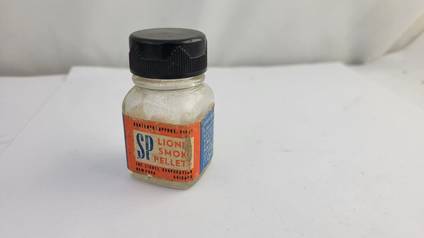 Lionel Postwar Original SP Smoke Pellets In Orange Label Bottle - Opened