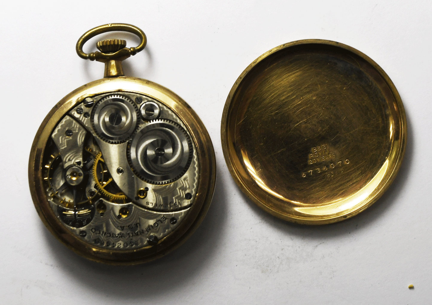 1921 Elgin Grade 315 Size 12 OF 20yr Gold Filled Pocket Watch