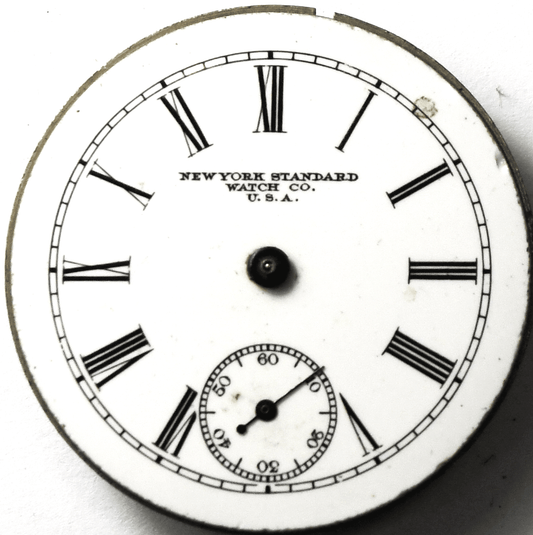Vintage New York Standard  Size 6 Pocket Watch Grade 144 Movement Not Running
