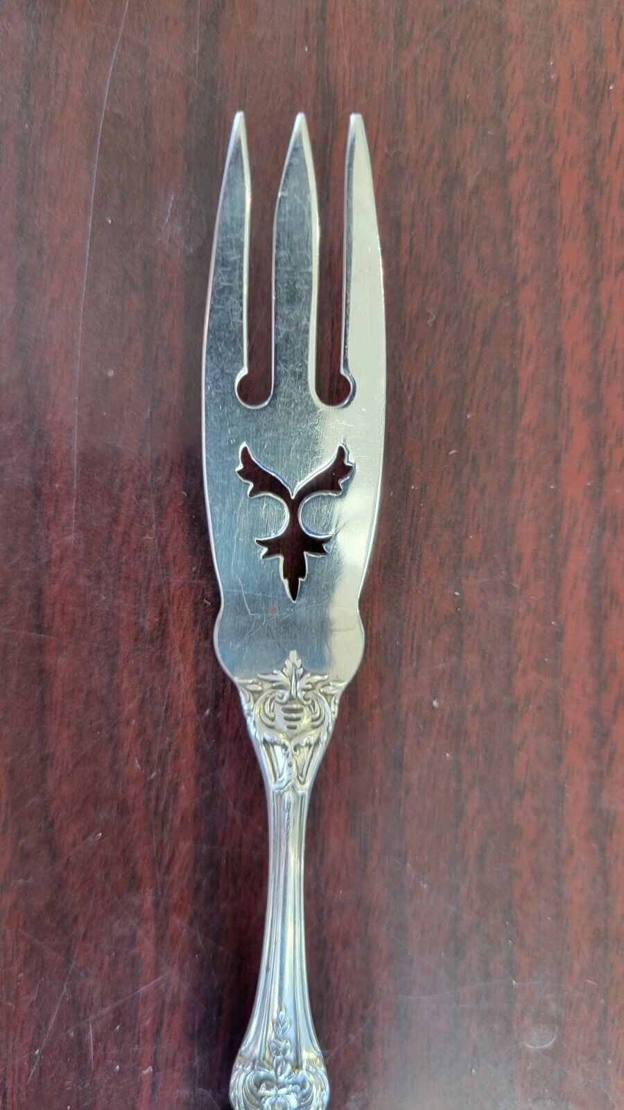 Burgundy by Reed and Barton Sterling Silver 5 1/8" Lemon Fork Pierced .73oz.