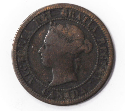 1876 H 1c Canada Large One Cent Penny Bronze